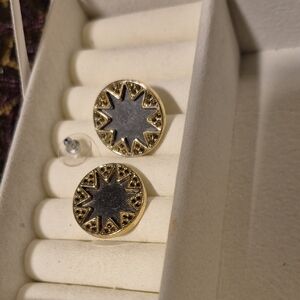 House of Harlow 1960 Gold and Silver Starburst Earrings
